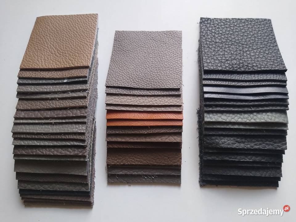 Skóra Kwadrat 6 x 6 50 sztuk Licowa Włoska Brązy Gdańsk