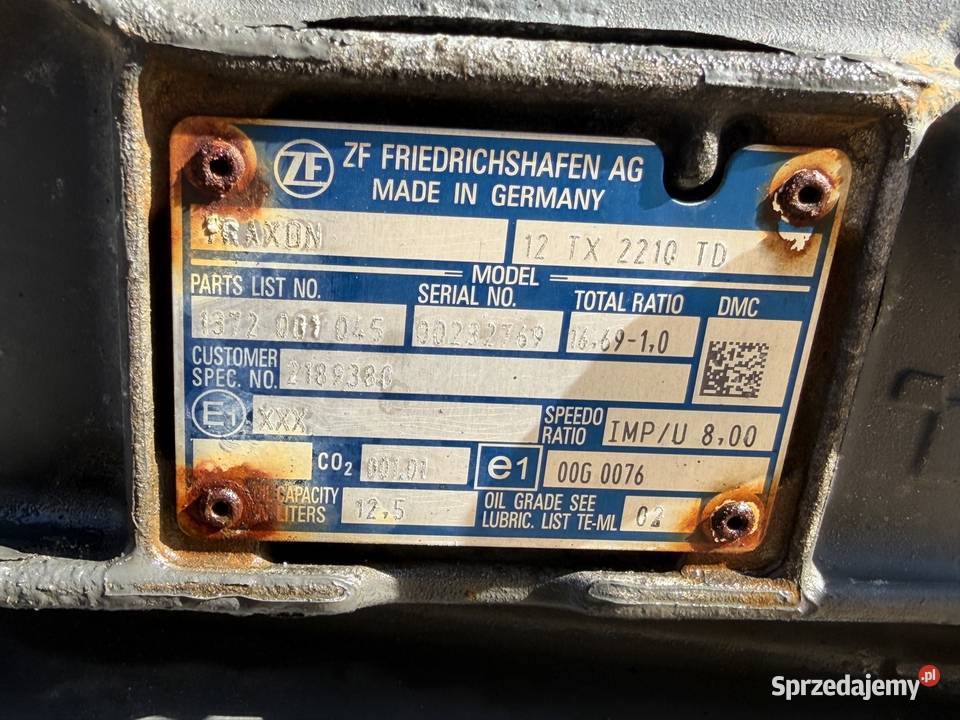 Skrzynia biegów traxon 12 Tx 2210 td z daf xg XF Skrzynie biegów automatyczne