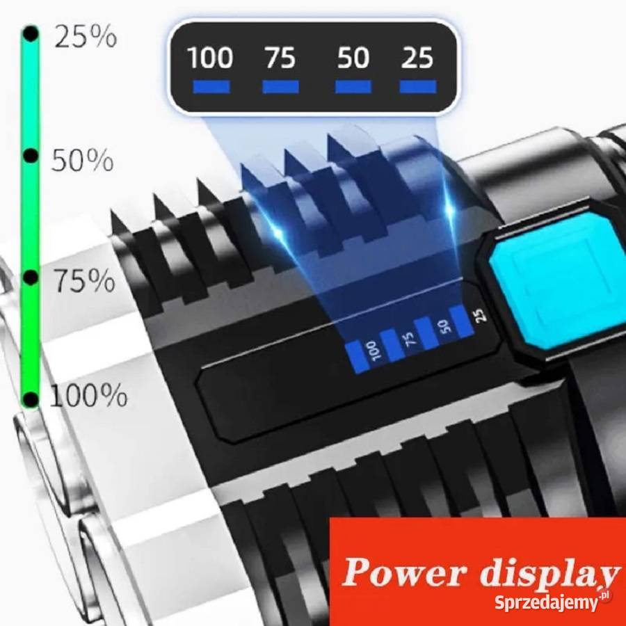 4rdzeniowa latarka LED bateria Lijon ładowanie Lublin