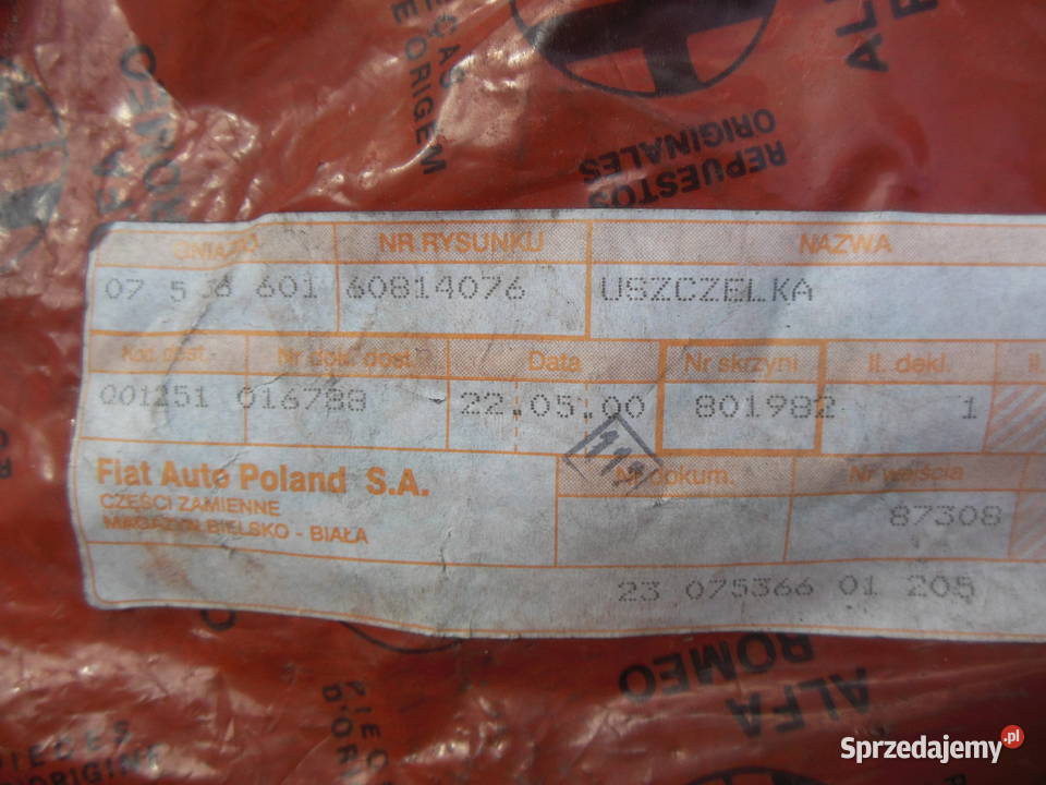 60814076 OSŁONA CHŁODNICY ALFA ROMEO 145 146 Kozy