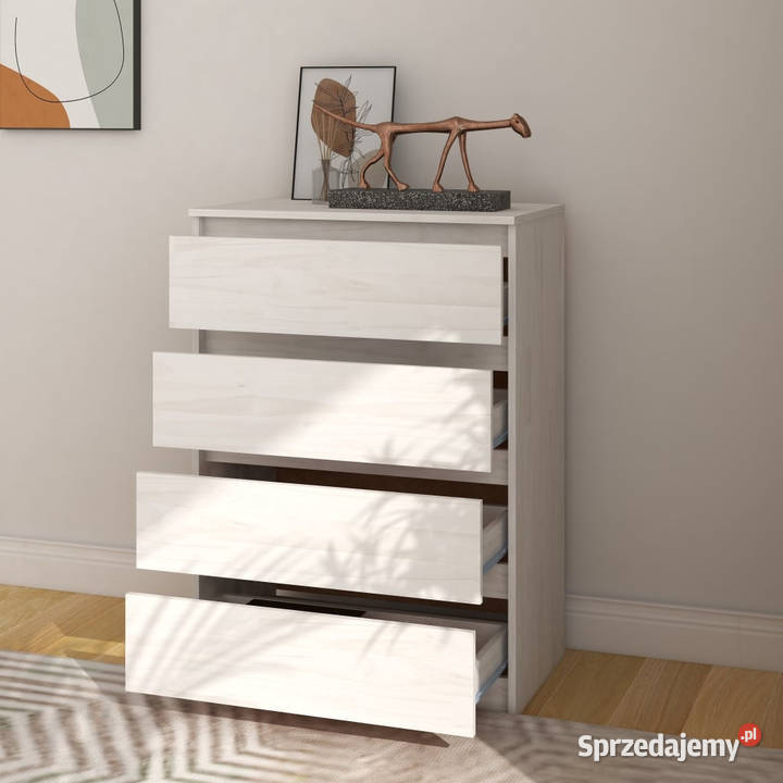 Komoda biała 60x36x84 lite drewno sosnowe Warszawa