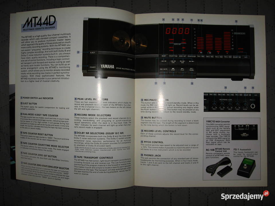 Yamaha Recording System MT44D RM602 broszura Kępice