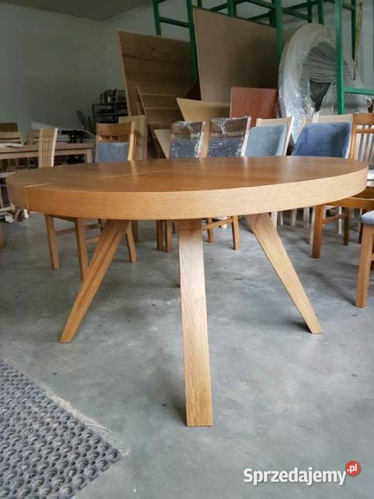 stół okrągły 130 2 wkładki podkarpackie Krosno