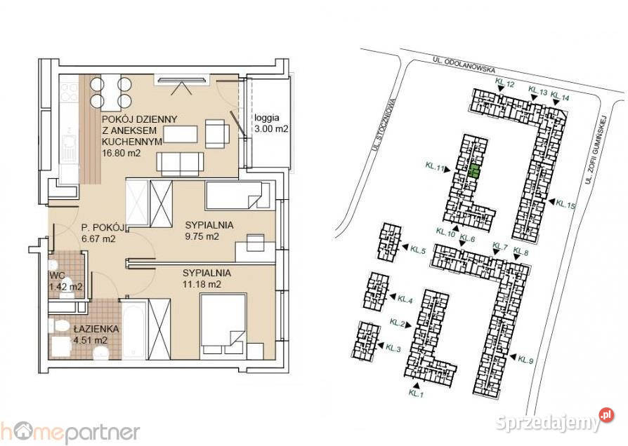 Mieszkanie Wrocław Odolanowska 5033m2 Liczba pokoi 3 dolnośląskie