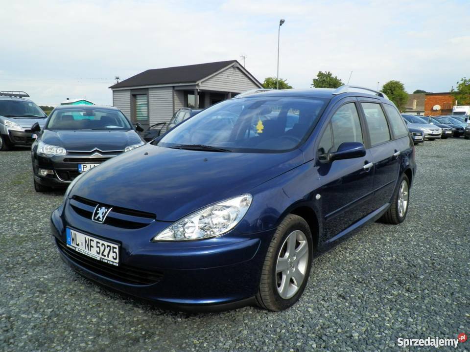 Peugeot 307 SW niebieski Rok produkcji 2004 Samochody osobowe wielkopolskie Wolica Pusta