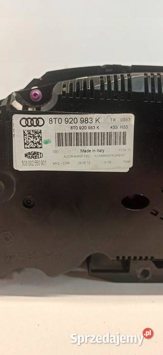 AUDI A5 8T LICZNIK ZEGARY MPH ANGLIK 8T0920983K dolnośląskie