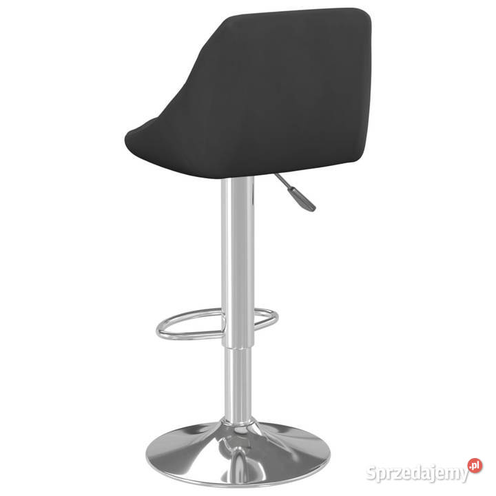 Stołki barowe 2 czarne obite aksamitem WM335302
