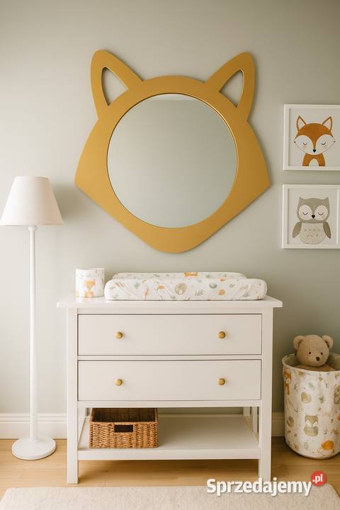 Lustro dekoracyjne ścienne dziecka w ramie mdf