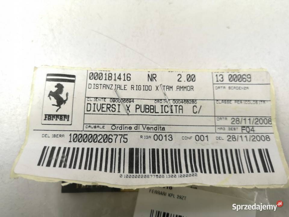 PODKŁADKA AMORTYZATORA FERRARI 360 2 ORI OE sprzedam