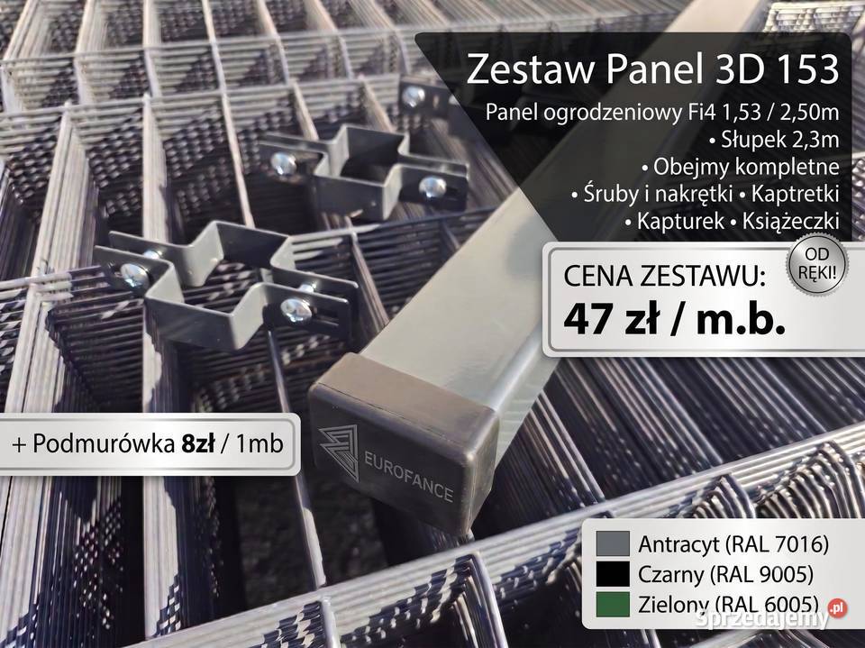 Panel 3D 2D furtki bramy panelowe Płot murek sprzedam