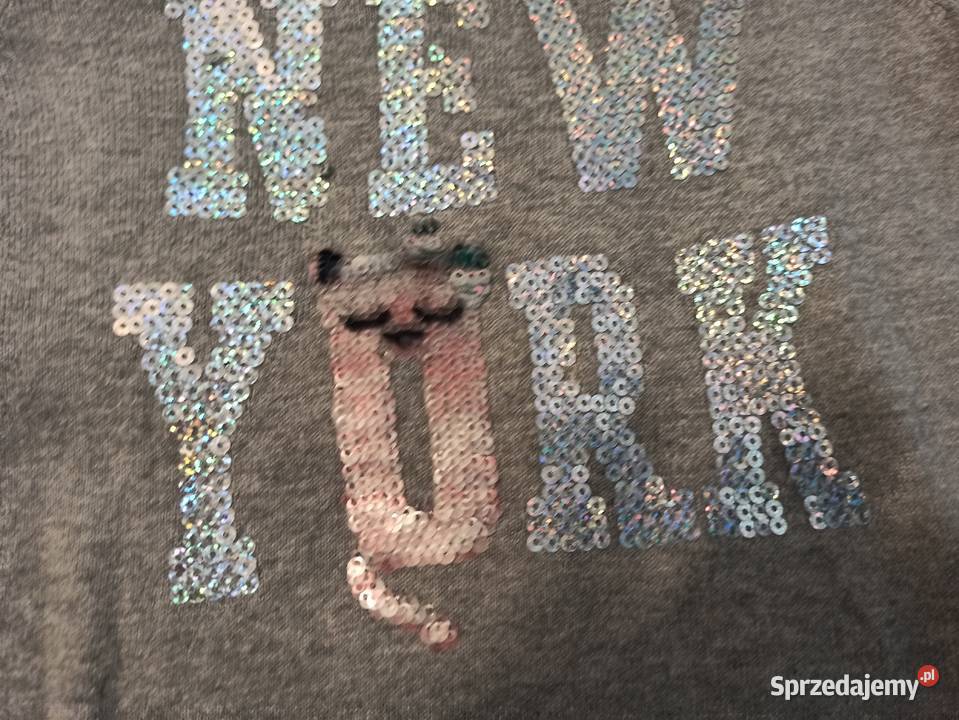Sweter HM sweter z cekinami York bluza szara 4 lata+ mazowieckie Warszawa