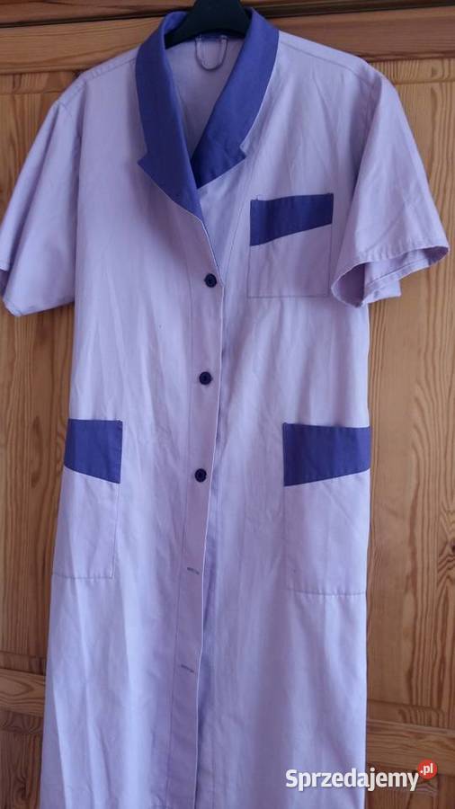 Bawełniany fartuch w liliowym kolorze z Łódź