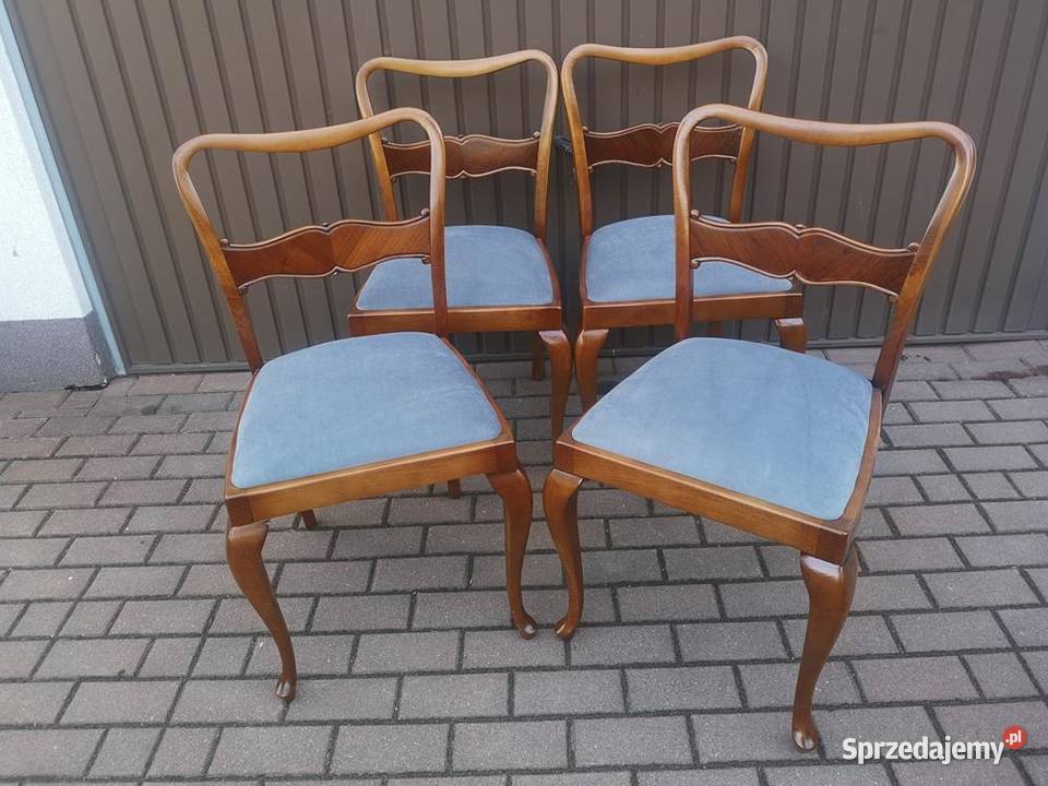 Krzesła 4 Sztuki ARTDECO Stare Antyk Komplet wielkopolskie sprzedam