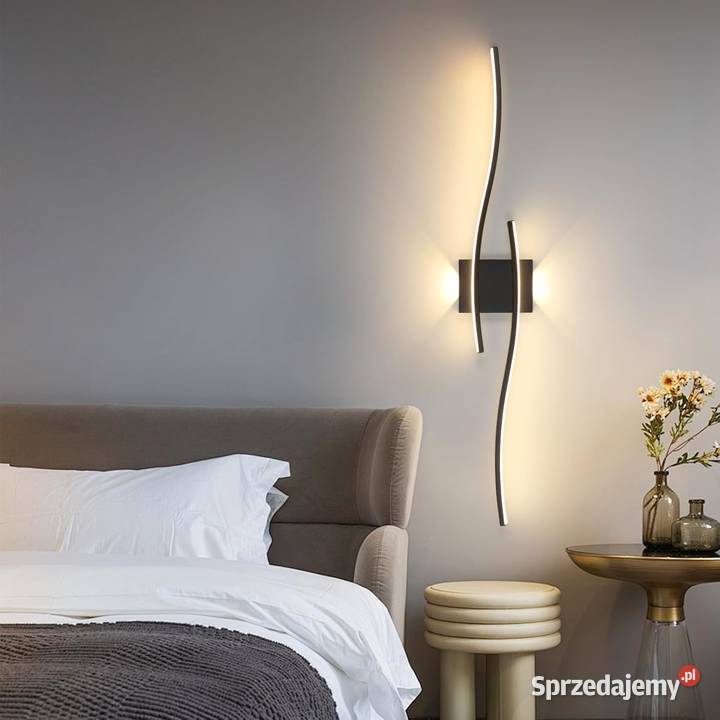 Czarna lampa ścienna LED Kinkiet Bytom sprzedam