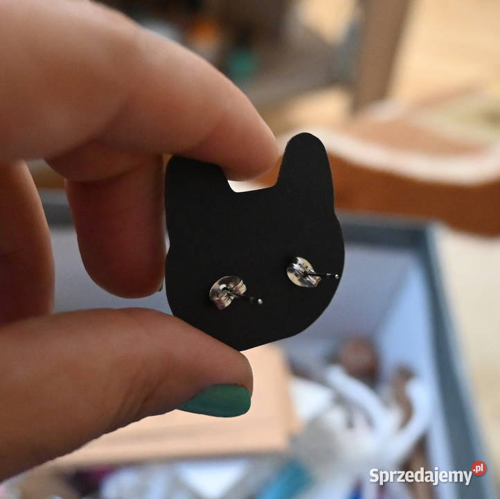 Kolczyki w kształcie niebieskich makaroników Kielce