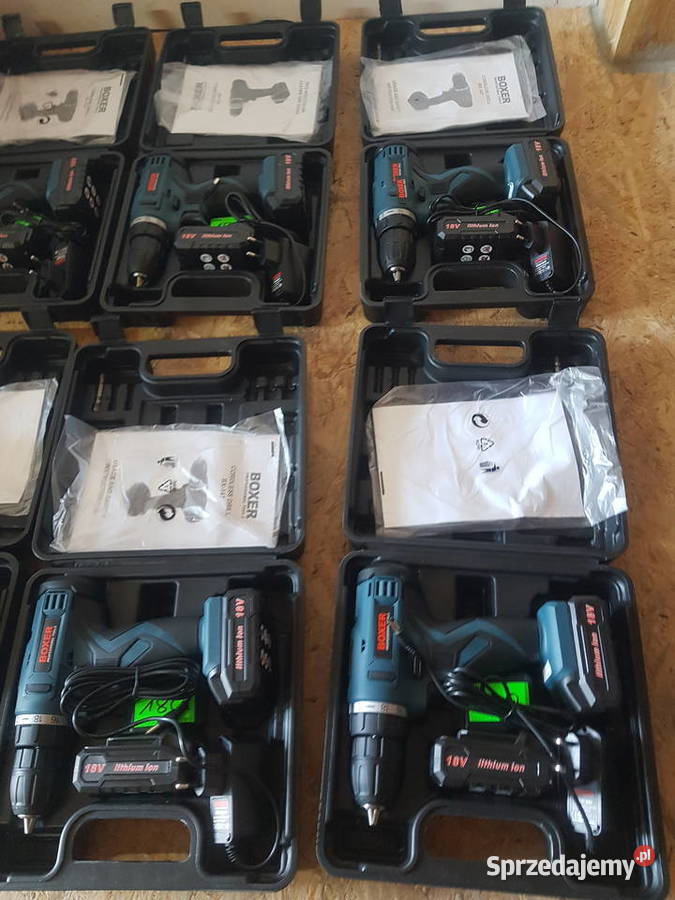 Wiertarko wkrętarka Boxer 18V BX147 Komplet wielkopolskie Głogowa