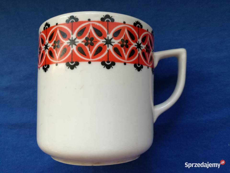 Kubekgarnuszek wzór geometryczny porcelana Porcelana i szkło Łódź
