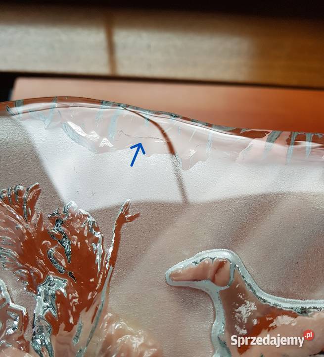 Figurka plakieta Pies i zając szkło Ząbkowice Dąbrowa Górnicza