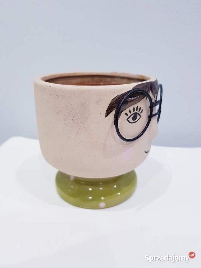 Ceramiczna osłonka na doniczkę sukulenta Doniczki i osłonki Dąbrowa Górnicza