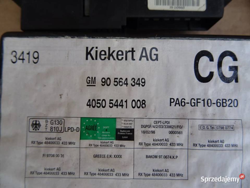 astra vectra omega CORSA CALIBRA moduł komfortu Wyposażenie elektryczne Parcice