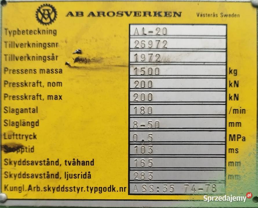 PRASA MIMOŚRODOWA UCHYLNA PRODUKCJI SZWEDZKIEJ Bydgoszcz