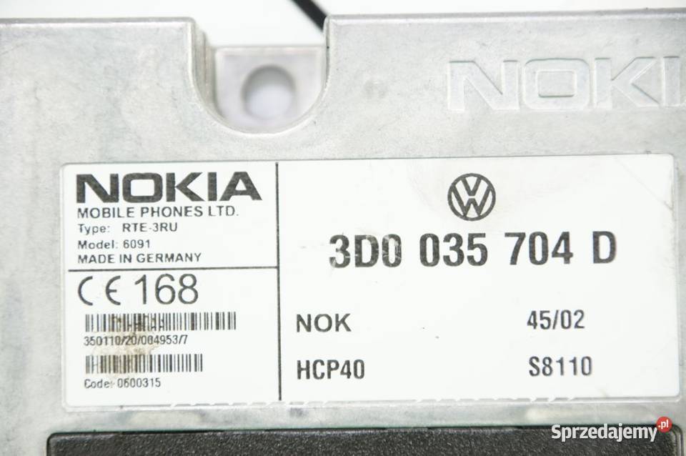 MODUŁ VOLKSWAGEN PHAETON 60 W12 TELEFONU Pozostałe Lipno