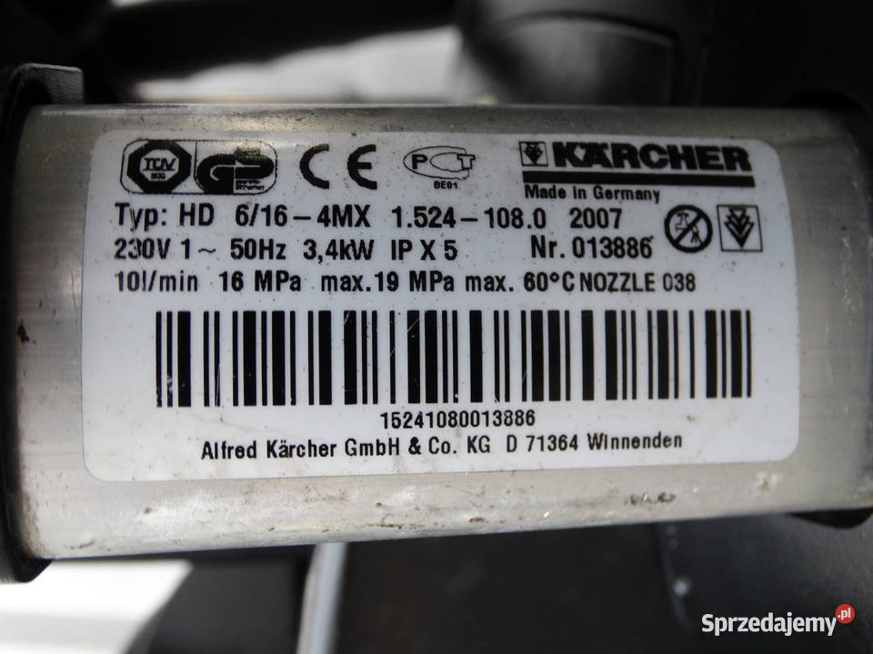 Myjka Ciśnieniowa Karcher HD 616 4MX 160 bar Radom sprzedam