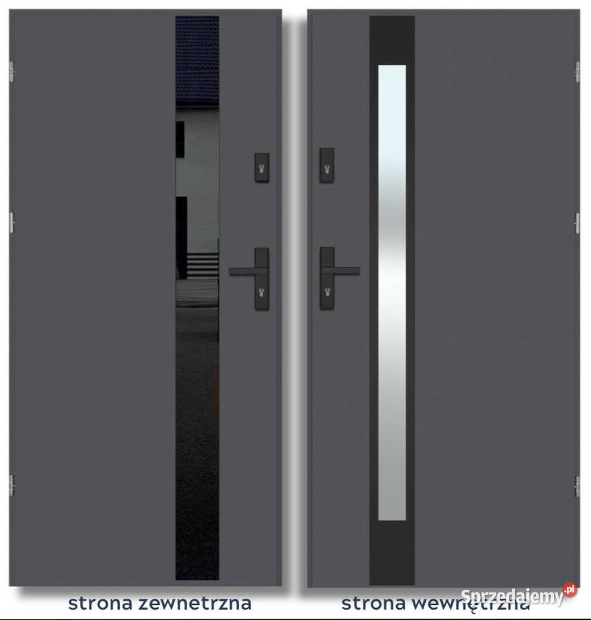 drzwi THERMO DIAMOND LUMINA 2 NERO Producent Drzwi zewnętrzne Częstochowa