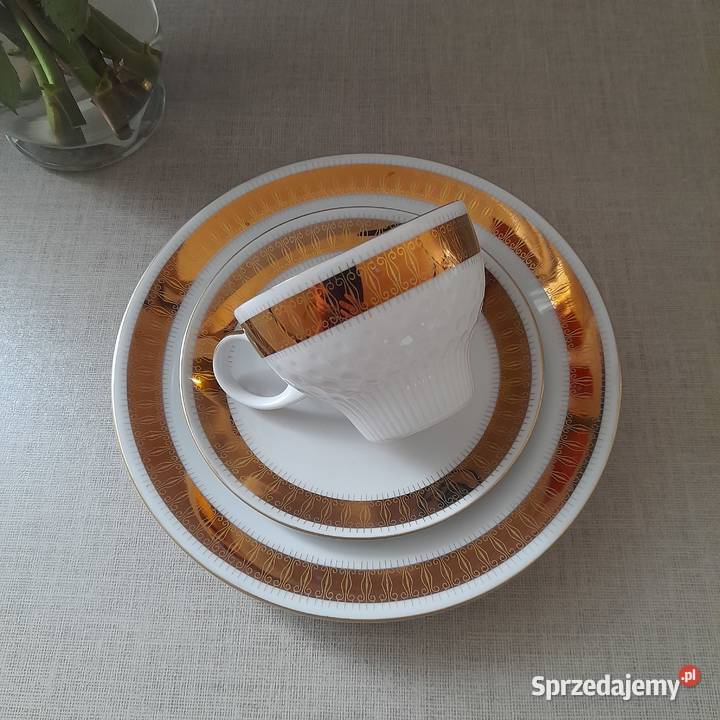 Porcelanowe trio śniadaniowe Kahla Niemcy DDR sprzedam