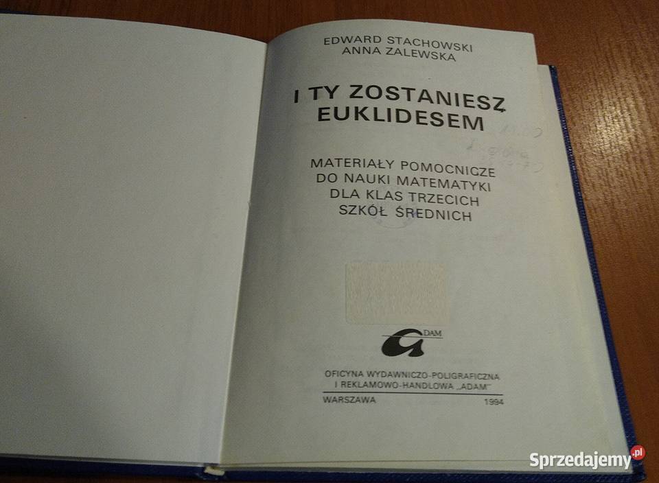 I ty zostaniesz Euklidesem Materiały 3 średnich twarda Gdańsk sprzedam