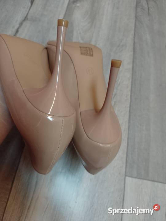 3940 Beżowe czółenka szpilki wieczorowe NOWE Kraków