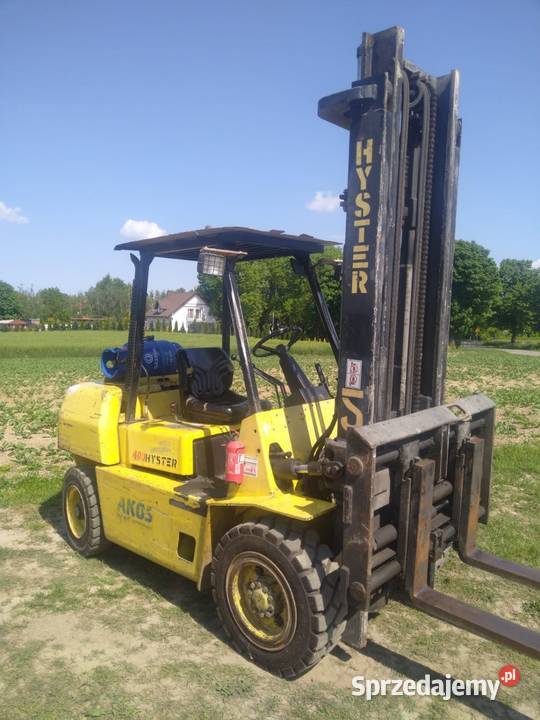 Wózek widłowy Hyster 4 t LPG przesuw zadbany Maków Podhalański