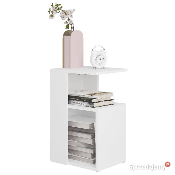 Stolik boczny biały 36x30x56 materiał Warszawa