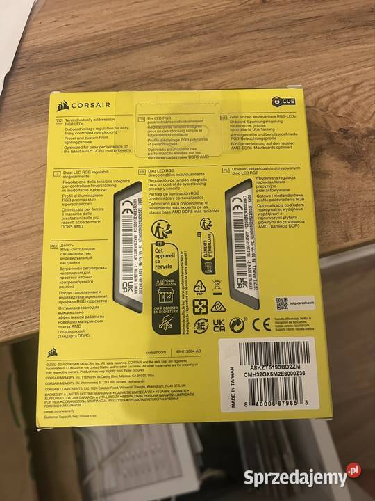 Pamięć RAM CorsairPredator 32GB DDR5 ostatnia