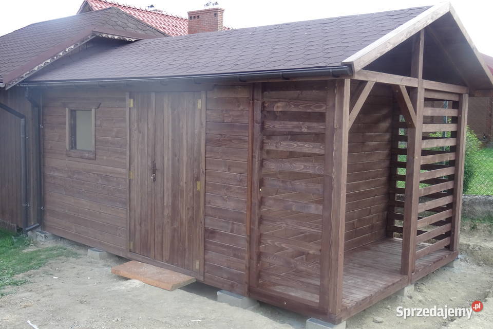 Drewniany domek narzędziowy Garaż drewniany Jordanów