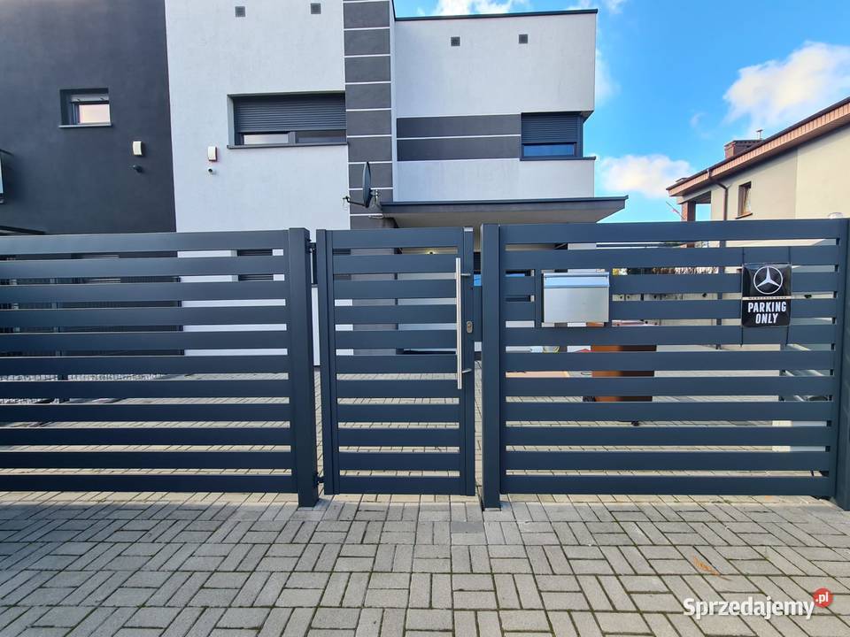 Brama skrzydłowa 400x120 nowoczesne ogrodzenia
