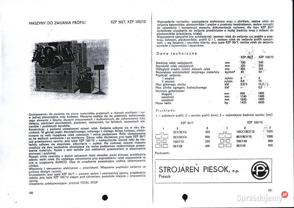 Walcarka zwijarka do rur i profili XZP 100 12 Produkcja Lubicz Górny