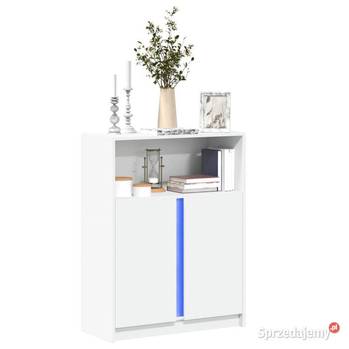 Szafka z LED biała 77x34x100 materiał Warszawa