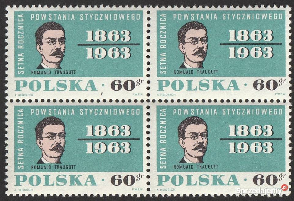 POLSKA ROMUALD TRAUGUTT POWSTANIE 1963 CZYSTE Łódź