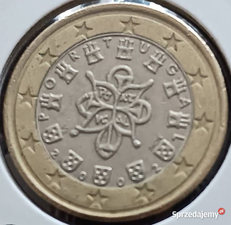 1 Euro Portugalia 2002 r Rzadkość wielkopolskie