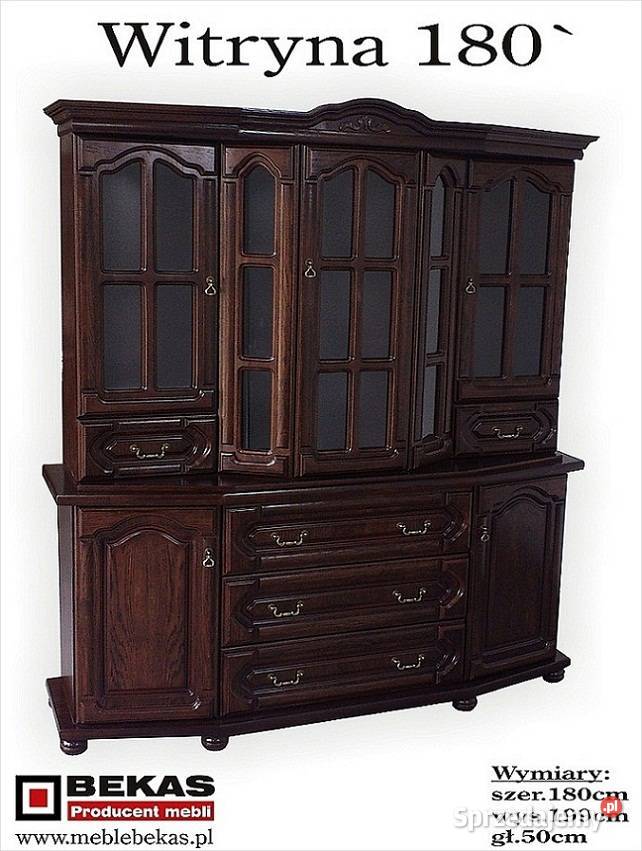 Nowa Stylowa Witryna 180 Dąb Rustikal BEKAS Dobra-Kolonia