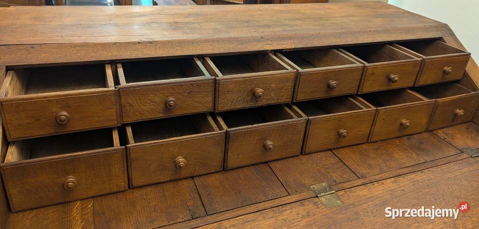 potęzny wspaniały dębowy sekretarzyksklep sprzedam
