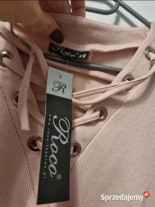 Prążkowana bluzka z długim rękawem świętokrzyskie Busko-Zdrój