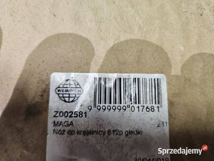 Nóż do krajalnicy MaGa 612p Z002581 GŁADKI śląskie