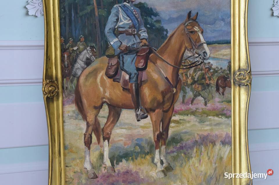 Wojciech Kossak Piłsudski na Koniu Kasztance Kraków sprzedam