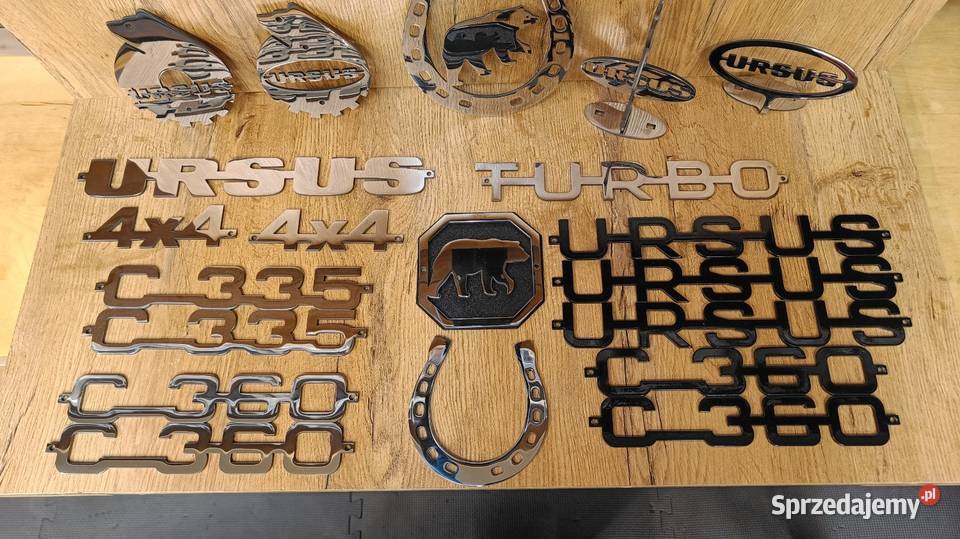 Emblematy nierdzewne Ursus C360 C330 Turbo Babimost