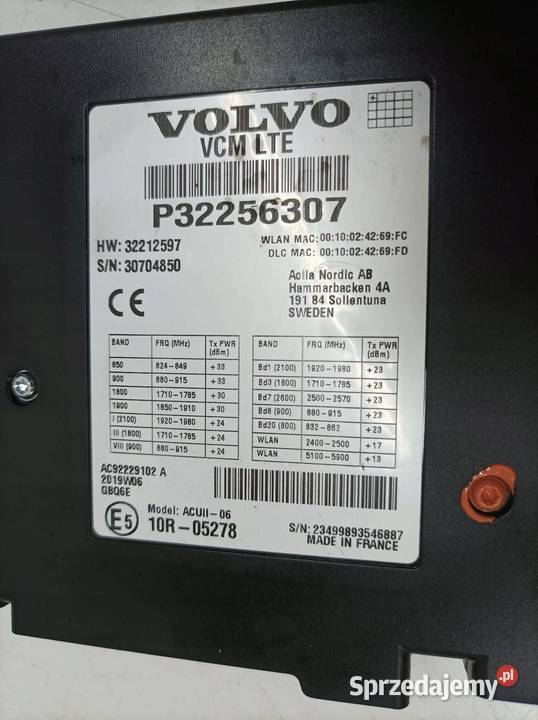 MODUŁ VCM LTE P32256307 Volvo S60 III 20182024