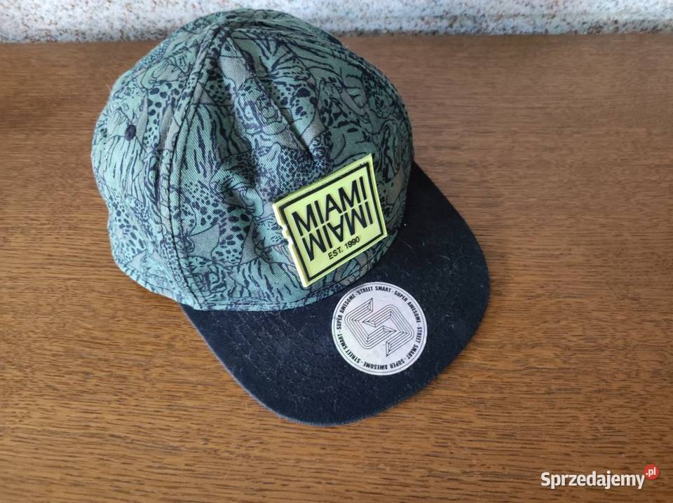 HM Miami EST 1990 czapka z daszkiem czarna khaki Nakrycia głowy Moda i Styl