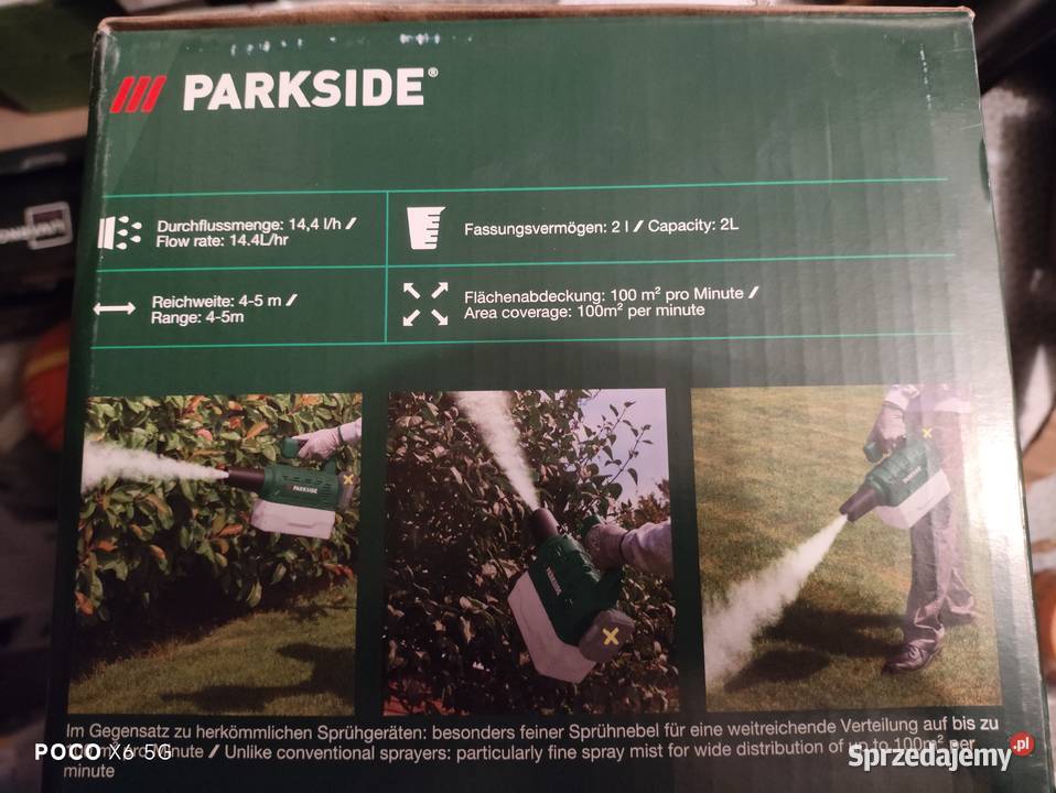 Parkside PANS 100 A1 Aku rozpylacz mgły nowy Bolesławiec