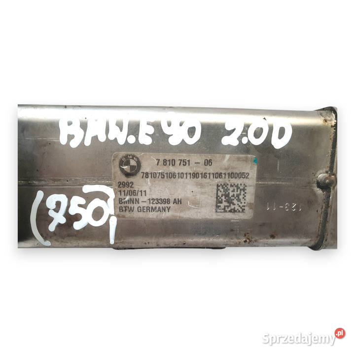 CHŁODNICA SPALIN BMW E90 E91 20 D egr 7810751 Chełm